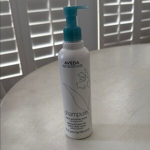 AVEDA Shampure Hand & Body Wash — White Bottle with Teal Pump